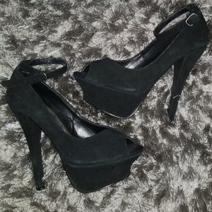 Bebe suede heels